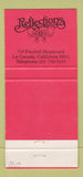 Matchbook Cover - Reflections La Canada CA 30 Strike