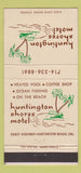 Matchbook Cover - Huntington Beach CA Shores Motel 30 Strike