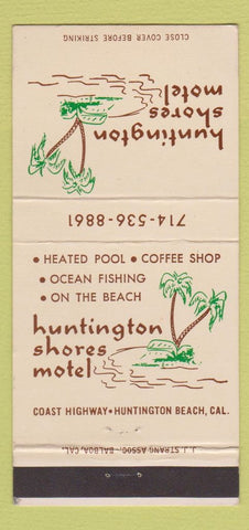 Matchbook Cover - Huntington Beach CA Shores Motel 30 Strike