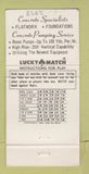 Matchbook Cover - Sambol Construction Kansas City MO WEAR 30 Strike
