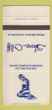 Matchbook Cover - Shore Cliff Pismo Beach CA girlie 30 Strike