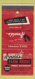 Matchbook Cover - Arnold's Farm House Long Beach CA Buena Park 30 Stick