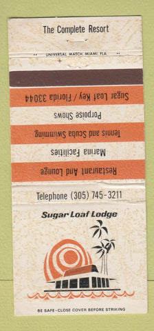 Matchbook Cover - Sugar Loaf Lodge Resort FL 30 Strike