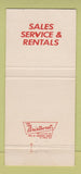 Matchbook Cover - Universal Equipment Construction Troy MI 30 Strike
