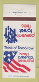 Matchbook Cover - Prevent Forest Fires 30 Strike