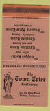 Matchbook Cover - Town Crier Restaurant Bishop CA WEAR 30 Strike