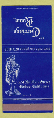 Matchbook Cover - Carriage Room Bishop CA 30 Strike
