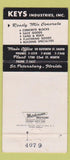 Matchbook Cover - Keys Concrete St Petersburg FL 30 Strike