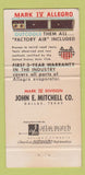 Matchbook Cover - Mark IV Matthias Norfolk VA girlie air conditioner 30 Strike