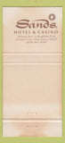 Matchbook Cover - Sands Hotel CAsino Las Vegas NV 30 Strike