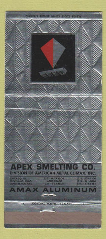 Matchbook Cover - Apex Smelting Aluminum Chicago Cleveland Long Beach 30 Strike