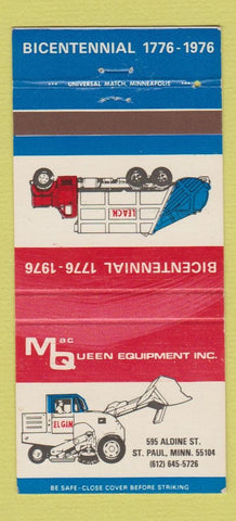 Matchbook Cover - Mac Queen Tractors Trucks St Paul MN 1976 30 Strike
