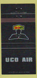 Matchbook Cover - UCO Air Orange CA  30 Strike