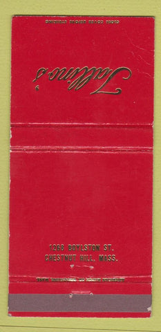 Matchbook Cover - Tallino's Chestnut Hill MA WEAR 30 Strike
