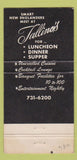 Matchbook Cover - Tallino's Chestnut Hill MA  30 Strike