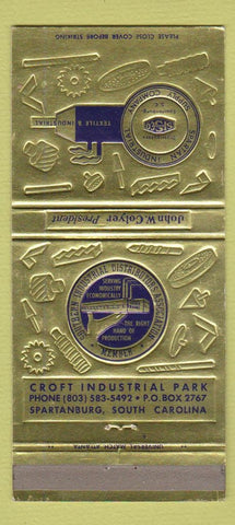 Matchbook Cover - Spartan Industrial Supply Spartanburg SC 30 Strike