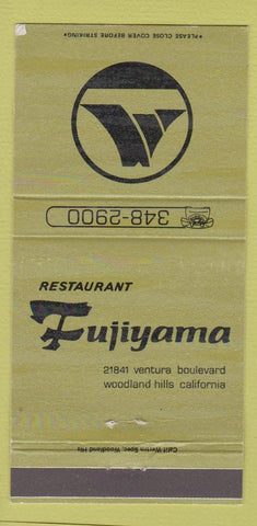 Matchbook Cover - Restaurant Fujiyama Japanese Woodland Hills CA 30 Strike
