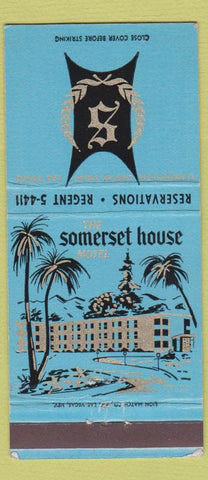 Matchbook Cover - Somerset House Motel Las Vegas NV 30 Strike