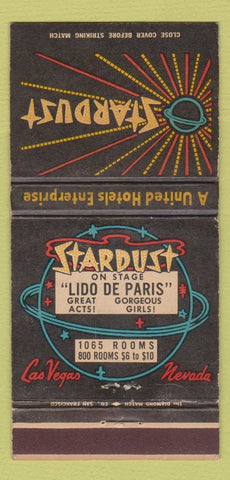Matchbook Cover - Stardust Hotel Casino Las Vegas NV WEAR 30 Strike