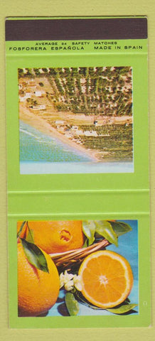 Matchbook Cover - Spanish Oranges Fruit London SAMPLE 30 Strike