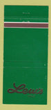Matchbook Cover - Lew's Too Holiday Inn La Mirada CA 30 Strike