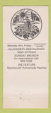 Matchbook Cover - Statler Hilton Buffalo NY 30 Strike
