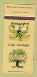 Matchbook Cover - French Garden Bar Hilton New Orleans LA 30 Strike