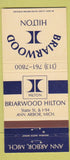 Matchbook Cover - Briarwood Hilton Ann Arbor MI 30 Strike
