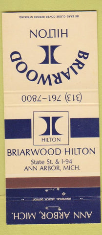Matchbook Cover - Briarwood Hilton Ann Arbor MI 30 Strike