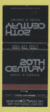 Matchbook Cover - 20th Century Hotel Casino Las Vegas NV 30 Strike