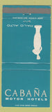 Matchbook Cover - Cabana Motor Hotels Palo Alto CA girlie 30 Strike