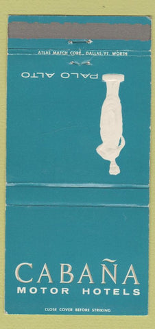 Matchbook Cover - Cabana Motor Hotels Palo Alto CA girlie 30 Strike