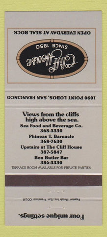 Matchbook Cover - Cliff House San Francisco CA girlie 30 Strike