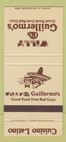 Matchbook Cover - Guillermo's Restaurant Latin 30 Strike