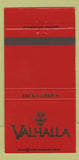 Matchbook Cover - Valhalla Corpus Christi TX 30 Strike