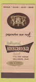 Matchbook Cover - Hollywood Knickerbocker Hotel CA 30 Stick