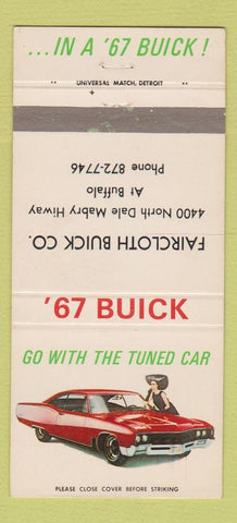 Matchbook Cover - 1967 Buick Faircloth Tampa FL girlie 30 Strike