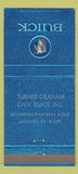 Matchbook Cover - Turner Graham Chevrolet Buick Jackson KY WEAR 30 Strike