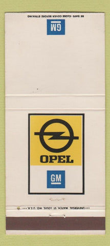 Matchbook Cover - GM General Motors Opel 30 Strike