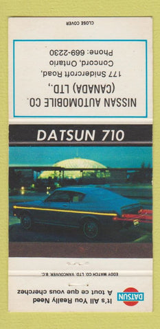 Matchbook Cover - Datsun 710 Nissan Concord ON 30 Strike