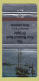 Matchbook Cover - First National Bank Delhi LA WEAR 30 Strike