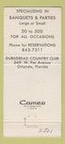 Matchbook Cover - Dubsdread Country Club Orlando FL 30 Strike