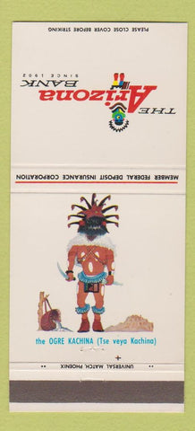 Matchbook Cover - Arizona Bank Ogre Kachina 30 Strike