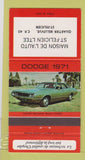 Matchbook Cover - 1971 Dodge Coronet St Felicien QC 30 Strike