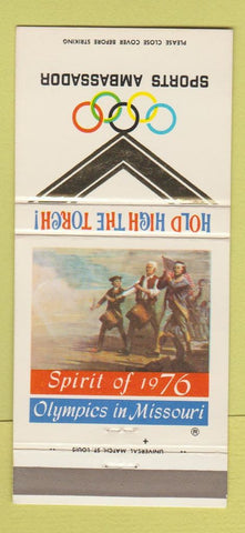Matchbook Cover - 1976 Bicentennial Olympics Sports Ambassador MO 30 Strike