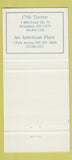 Matchbook Cover - 1766 Tavern Beekman Arms Rhinebeck NY NYC 30 Strike