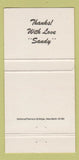 Matchbook Cover - Arneson's Flowers With Love Kenosha WI 30 Strike