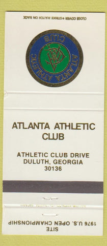 Matchbook Cover - Atlanta Athletic Club Duluth GA 30 Strike