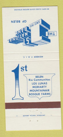 Matchbook Cover - 1st National Bank of Belen Albuquerque NM 30 Strike