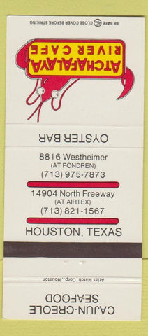 Matchbook Cover - Atchafalaya River Cafe Creole Cajun Houston TX 30 Strike